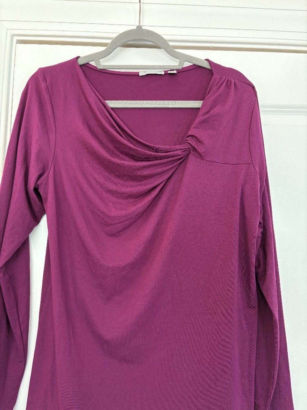 New Pure Collection Purple Long-Sleeve Top with Beautiful Neckline